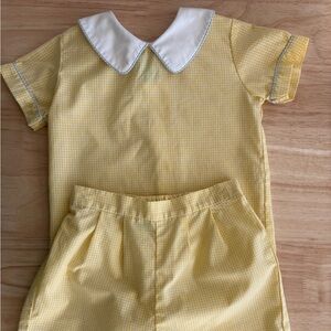 Claire & Charlie Yellow Gingham set